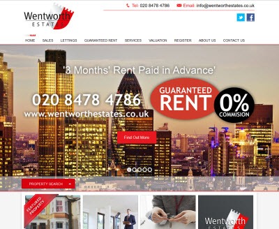 Wentworth Estates - New Estate Agent Website Launched