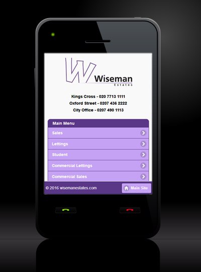 Wiseman Estates - New Estate Agent Mobile Website Launched