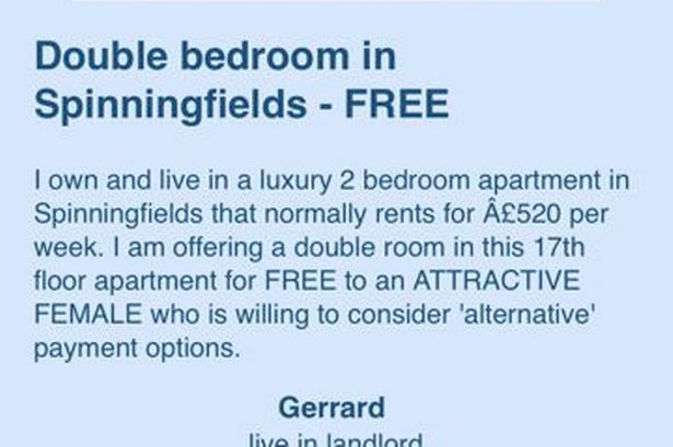 The advert in question