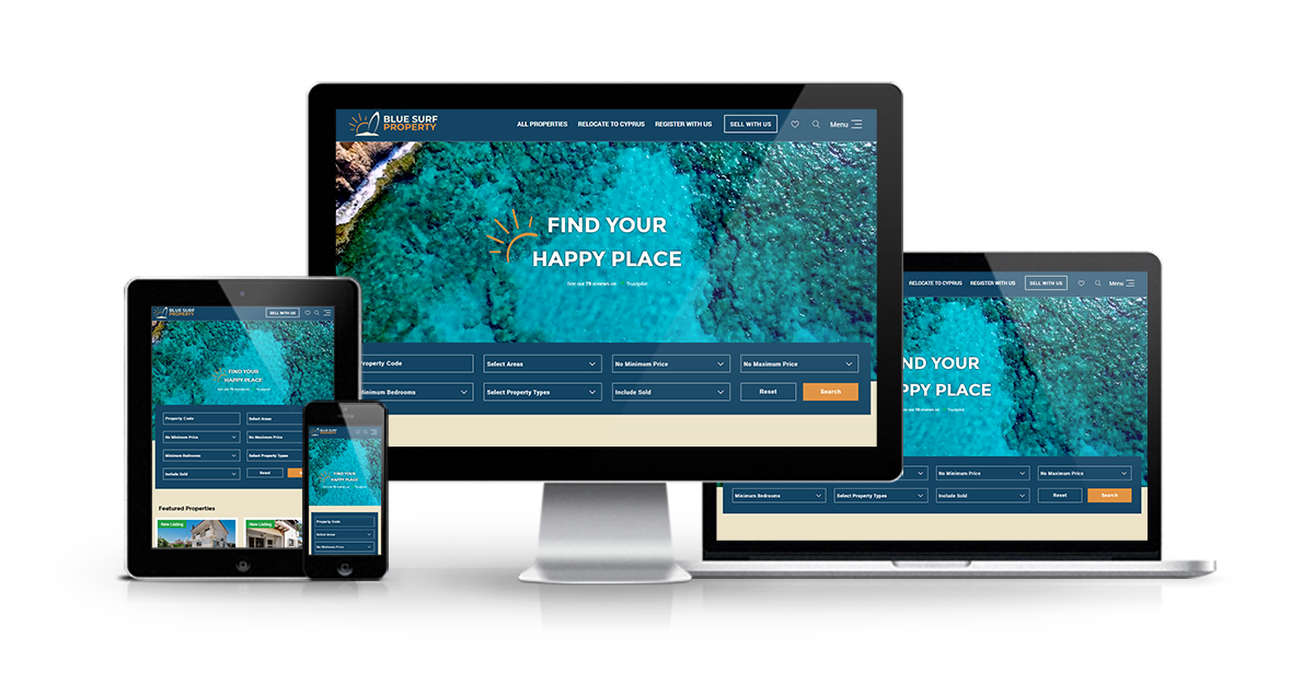 Blue Surf Property - New Estate Agent Website Launched