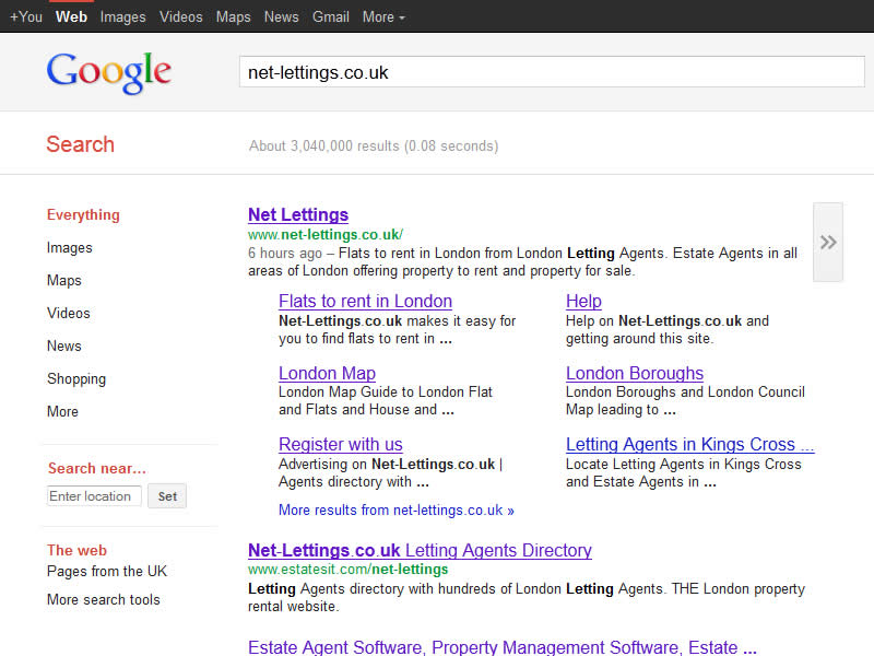 Estate Agent Website - SEO (Search Engine Optimisation)