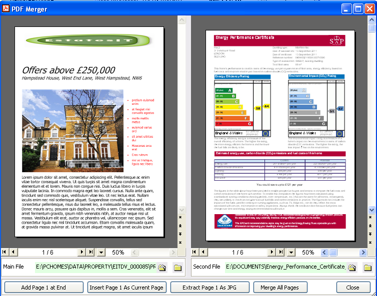 PCHomes Estate Agent Software Merge PDF for EPCs PCHomes Estate Agent Software Merge PDF for EPCs