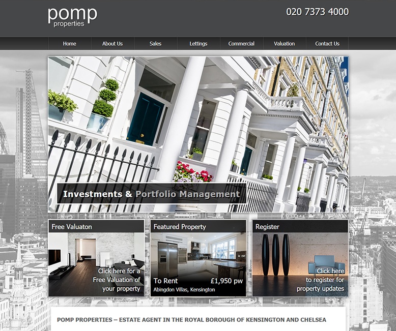 Pomp Properties - New Estate Agent Website Launched