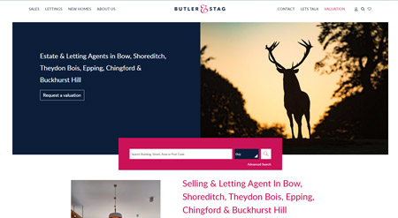 Butler & Stag Estate Agent website