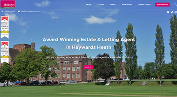 Holroyd Homes Estate Agency website
